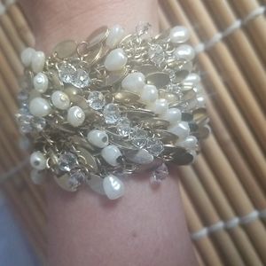 Vintage Pearl and Glass Bracelet